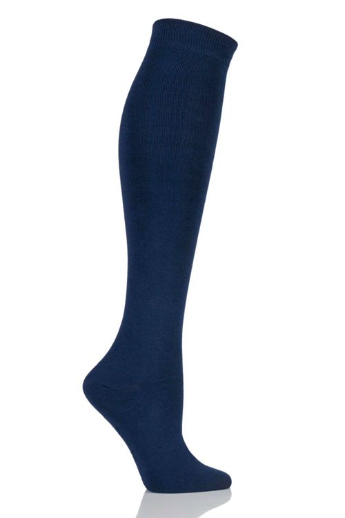 1 Pair Navy Plain Bamboo Knee...