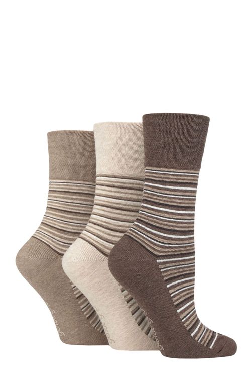 Ladies Gentle Grip Socks (3 Pair Pack)