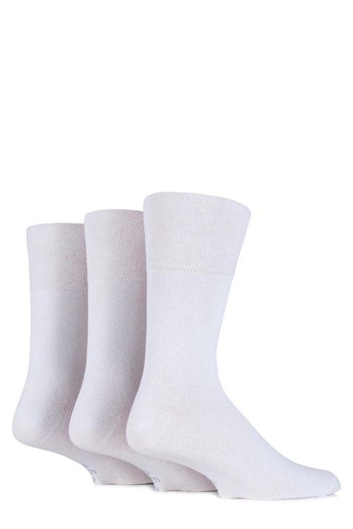 3 Pair White Plain Cotton...