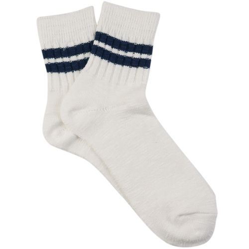 Slub Line Crew Socks - Blue