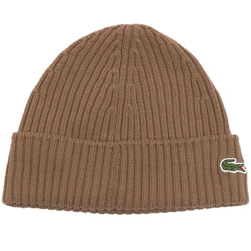 Ribbed Wool Beanie - Marron