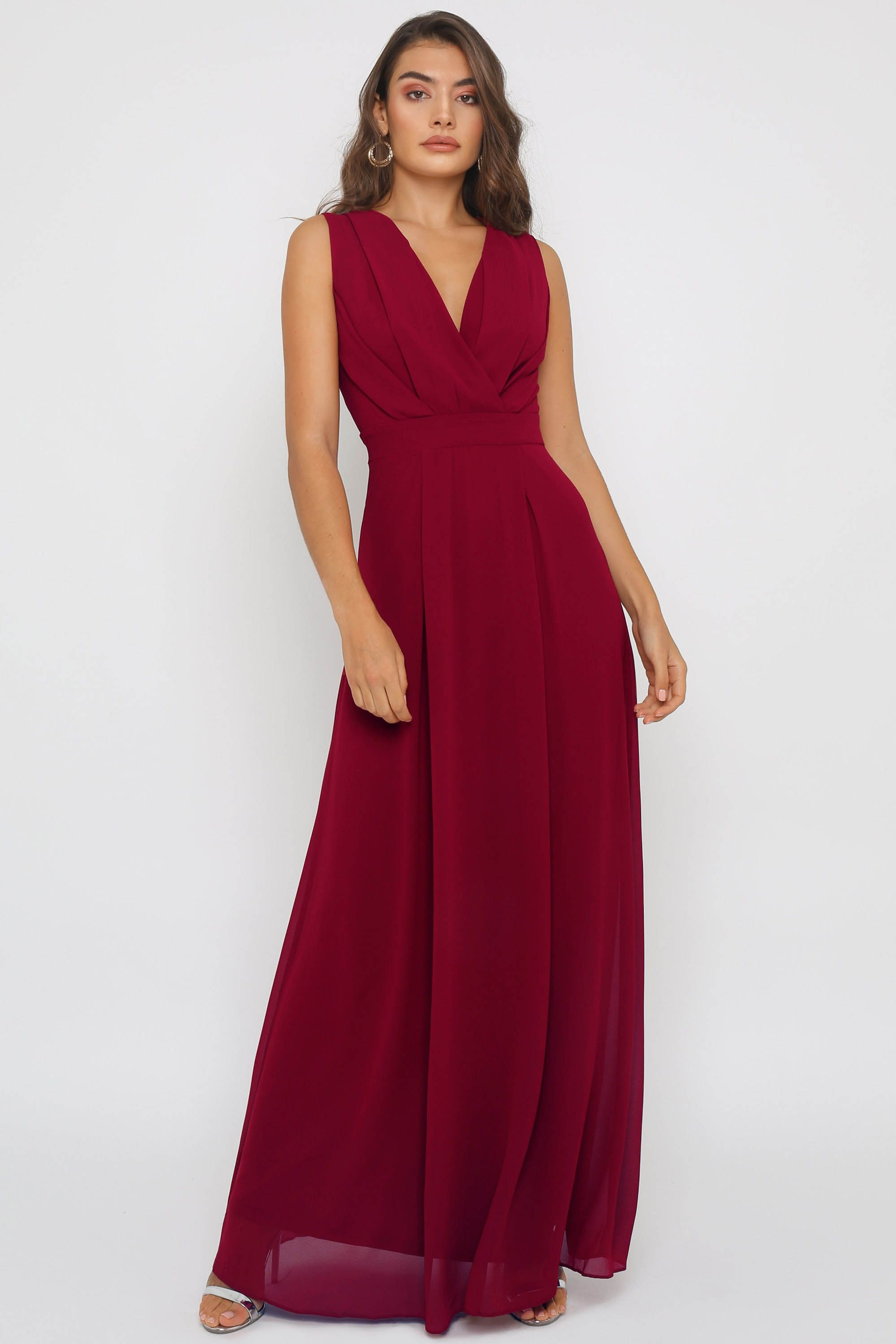 Tfnc prague burgundy maxi dress cheap