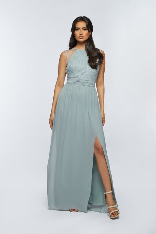 TFNC JANET FOREST GREEN MAXI DRESS