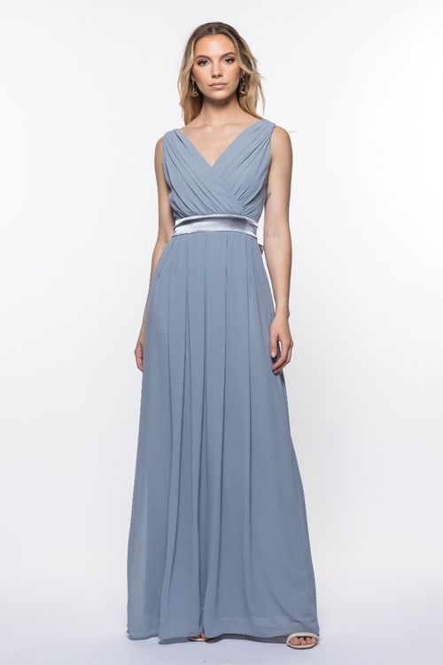 TFNC Kily Blue Grey Maxi Dress