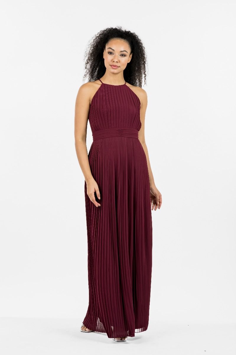 tfnc pleated maxi dress