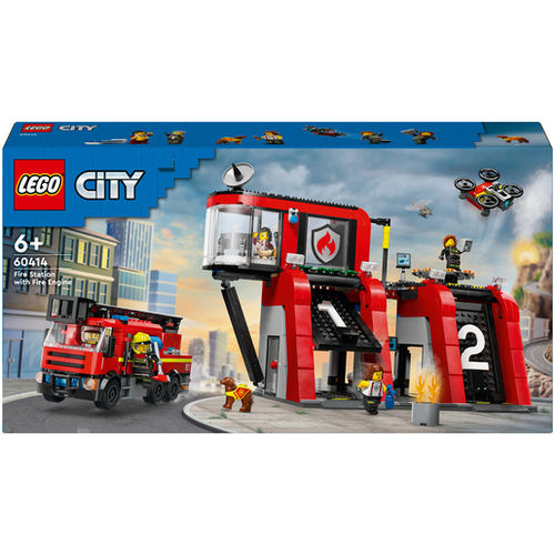 LEGO City Fire Station with...