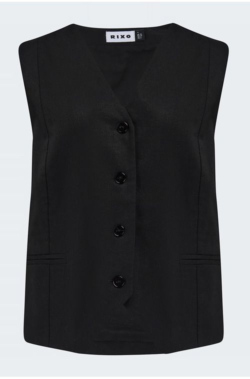 RIXO - Norah Vest in Black