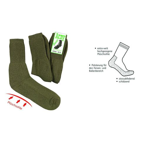 3 Paar Army Socken oliv...