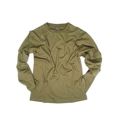 Langarmshirt Baumwolle oliv...