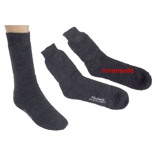 Socken 'Extrawarm' grau L