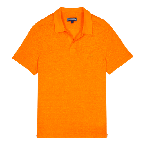 Men Linen Jersey Polo Shirt...