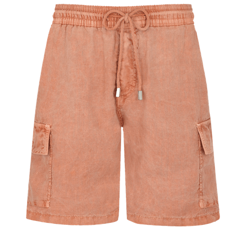 Men Linen Bermuda Shorts...