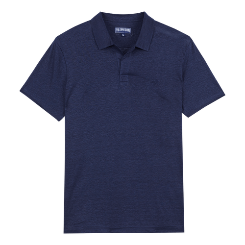 Men Linen Jersey Polo Shirt...