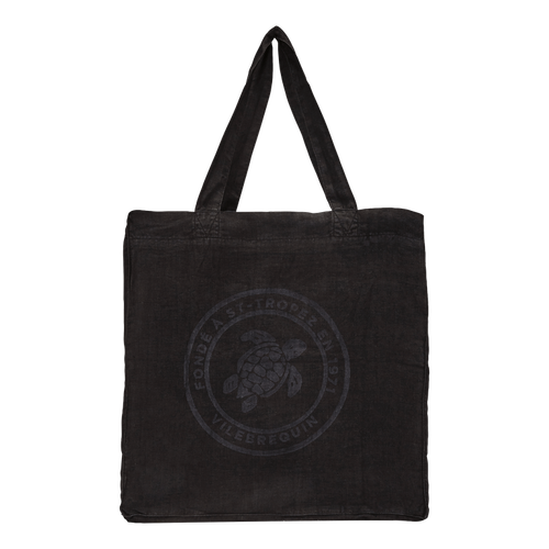 Linen Turtle Unisex Tote Bag...