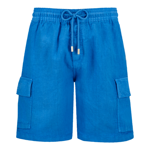 Men Linen Bermuda Shorts...