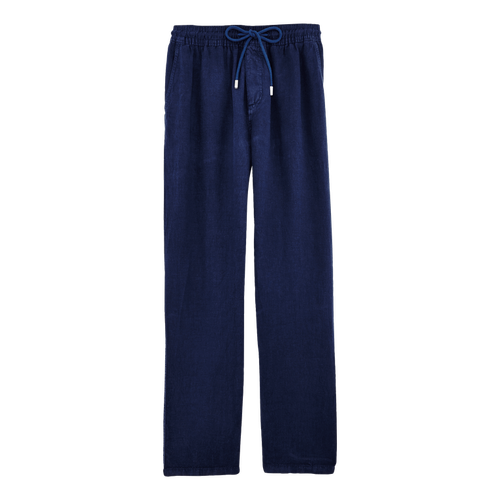 Men Linen Pants Solid - Pacha...