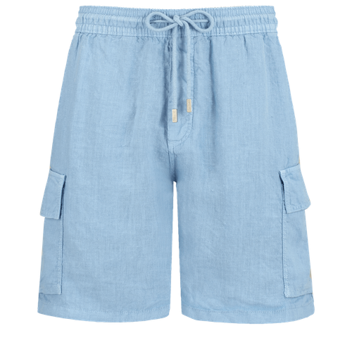 Men Linen Bermuda Shorts Mineral Dye