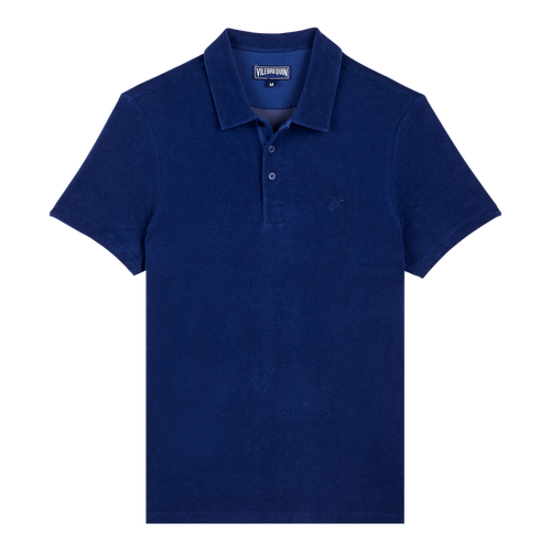 Men Terry Polo Solid -...