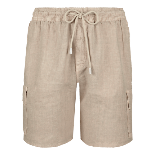 Men Linen Bermuda Shorts...