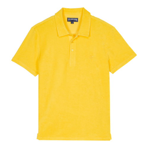 Men Terry Polo Solid -...