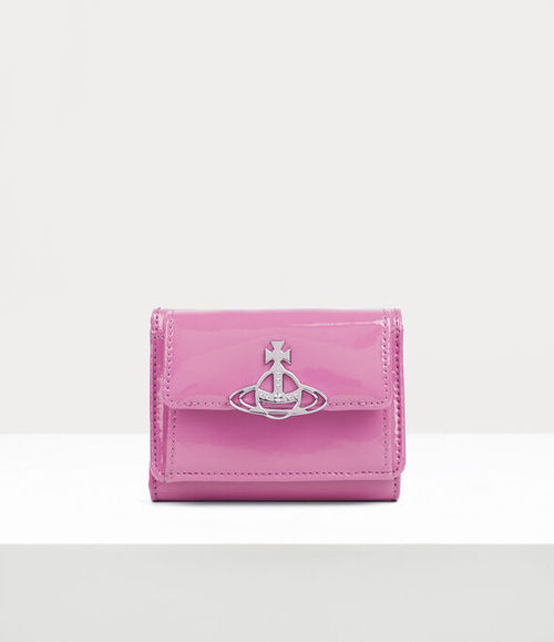 Shiny patent small flap purse