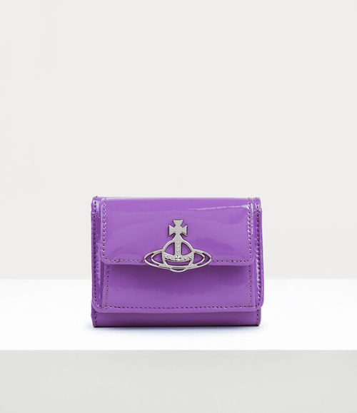 Shiny patent small flap purse