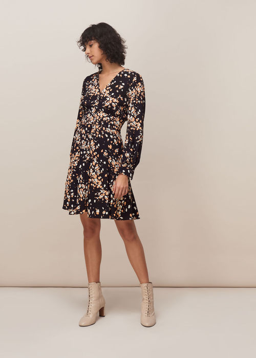 Mottled Animal Button Dress