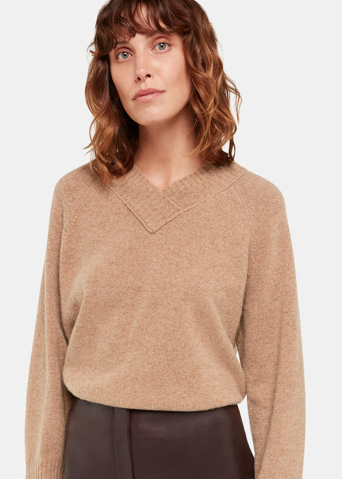 Whistles Women's Wool V Neck...