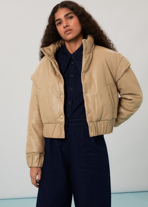 Navy Esme Hooded Down Puffer Coat, WHISTLES