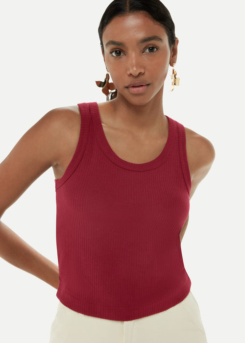 Whistles Women's Crop Rib Vest