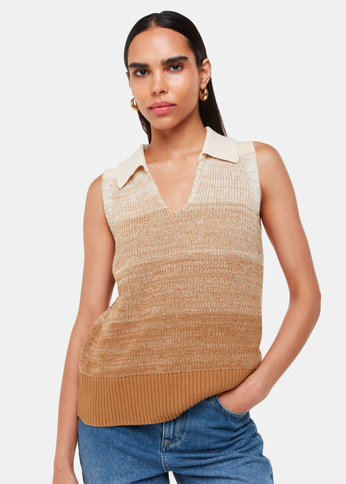 Whistles Women's Ombre Collar Tank