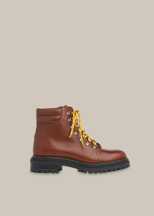 Amber Leopard Lace Up Boot, WHISTLES