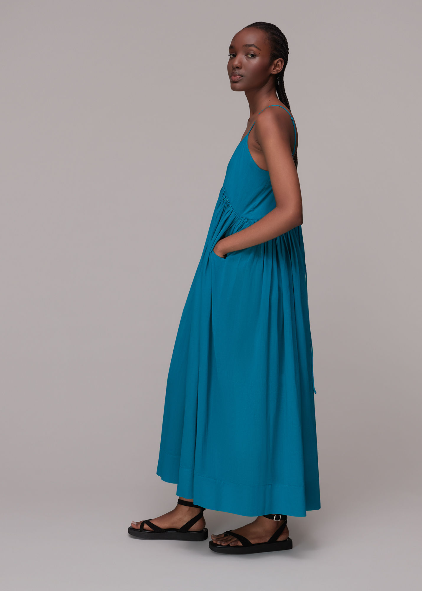 Whistles teal cheap dress
