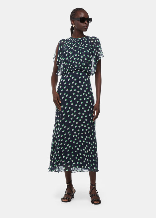 Whistles Women's Moon Spot Print Midi Dress