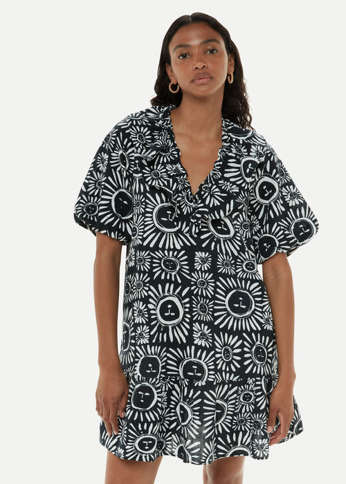 Whistles Women's Sunman Print Frill Dress