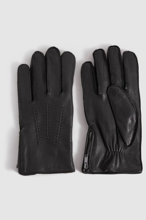 Iowa - Black Leather Gloves