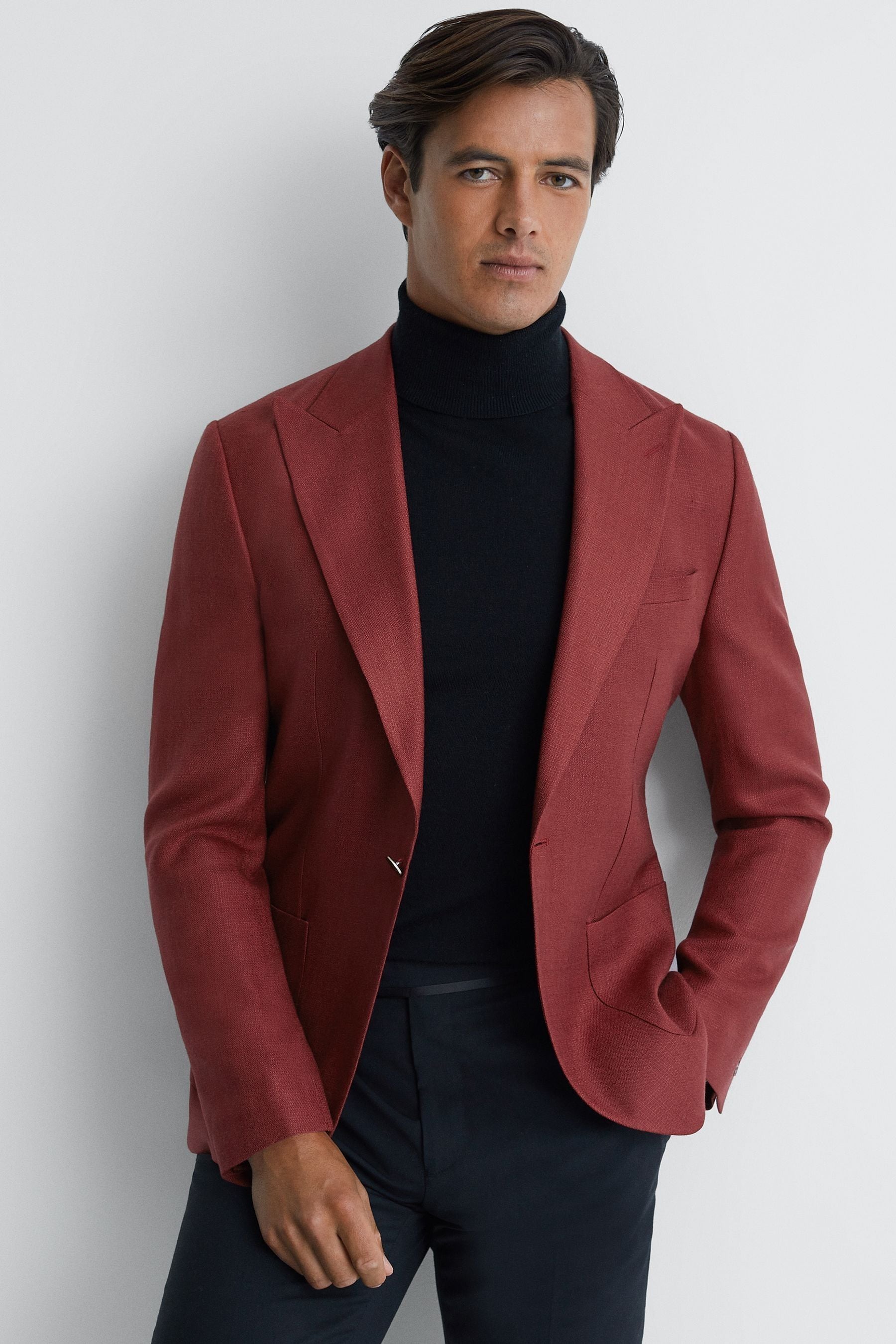 Reiss Ribot Slim Fit Blazer in Navy Mens Size 38 Compare