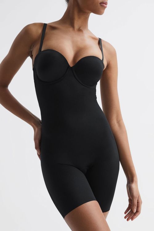 Reiss Spanx Shapewear Open-Bust Mid-Thigh Bodysuit