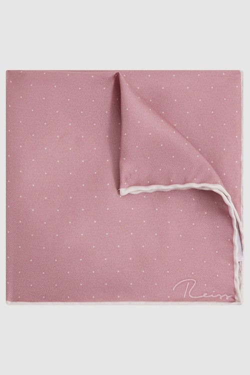 Liam - Pink Polka Dot Silk...