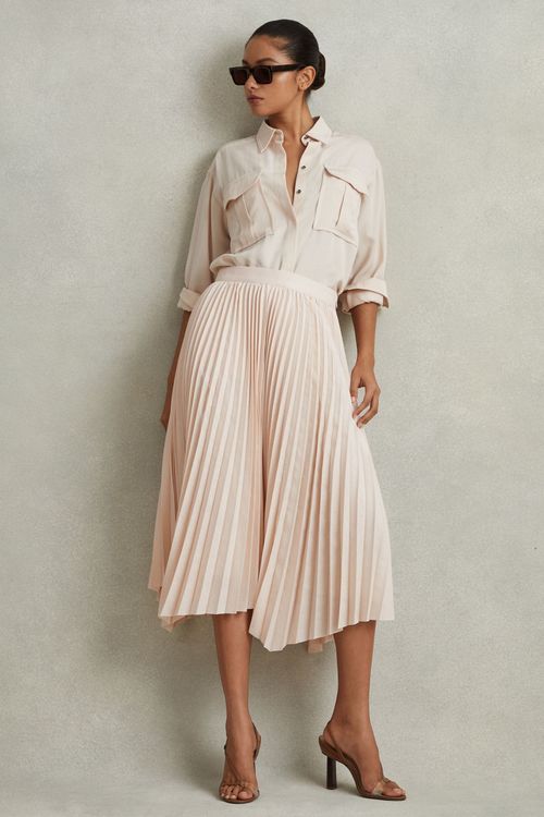 Azalea - Blush Pleated...