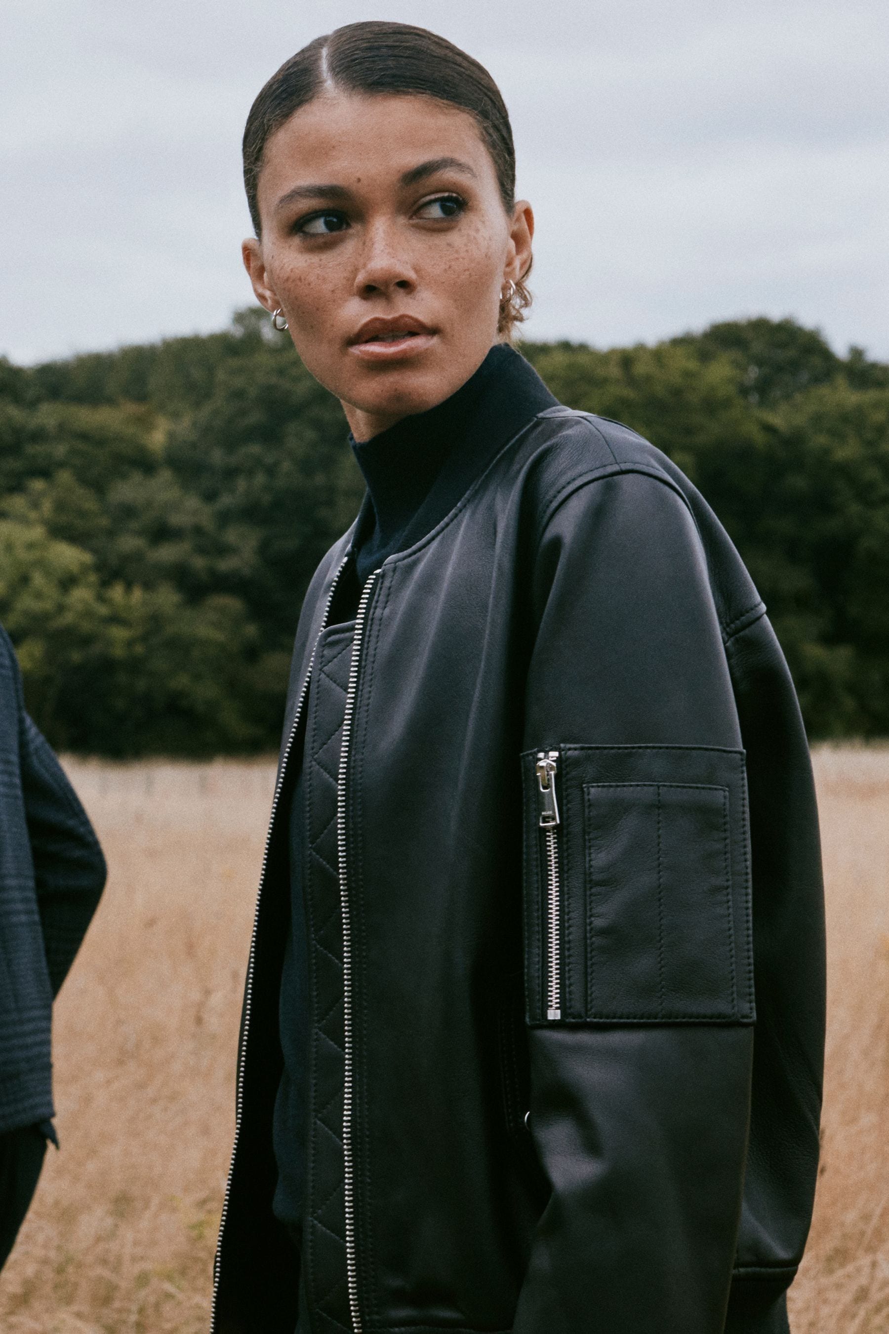 Reiss bream leather clearance jacket