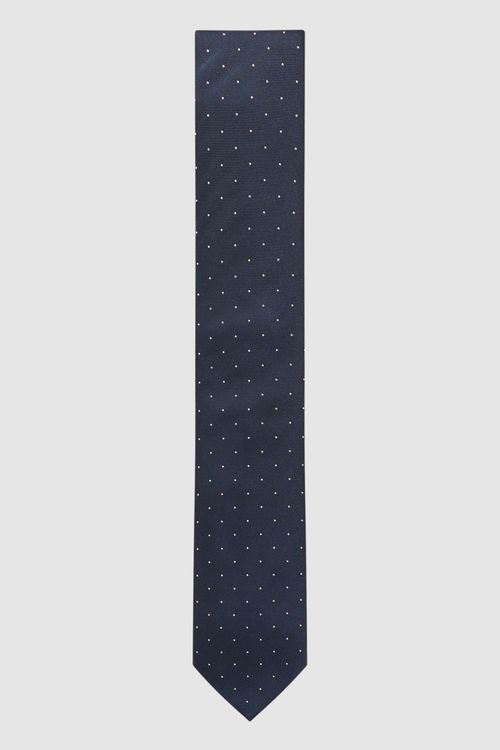 Liam Navy Silk Tie - Blue...