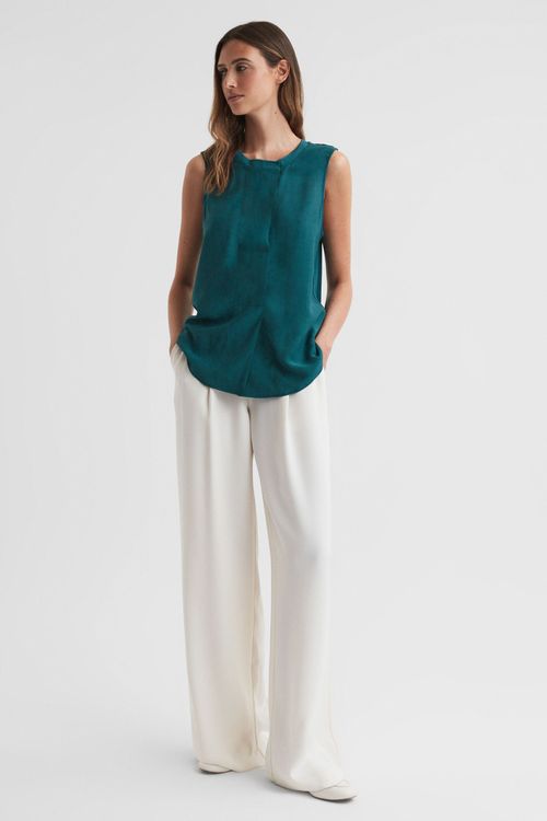 Jennifer - Teal Sleeveless...