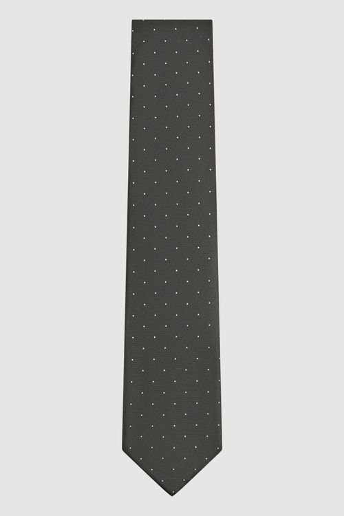 Liam Charcoal Silk Tie - Grey...