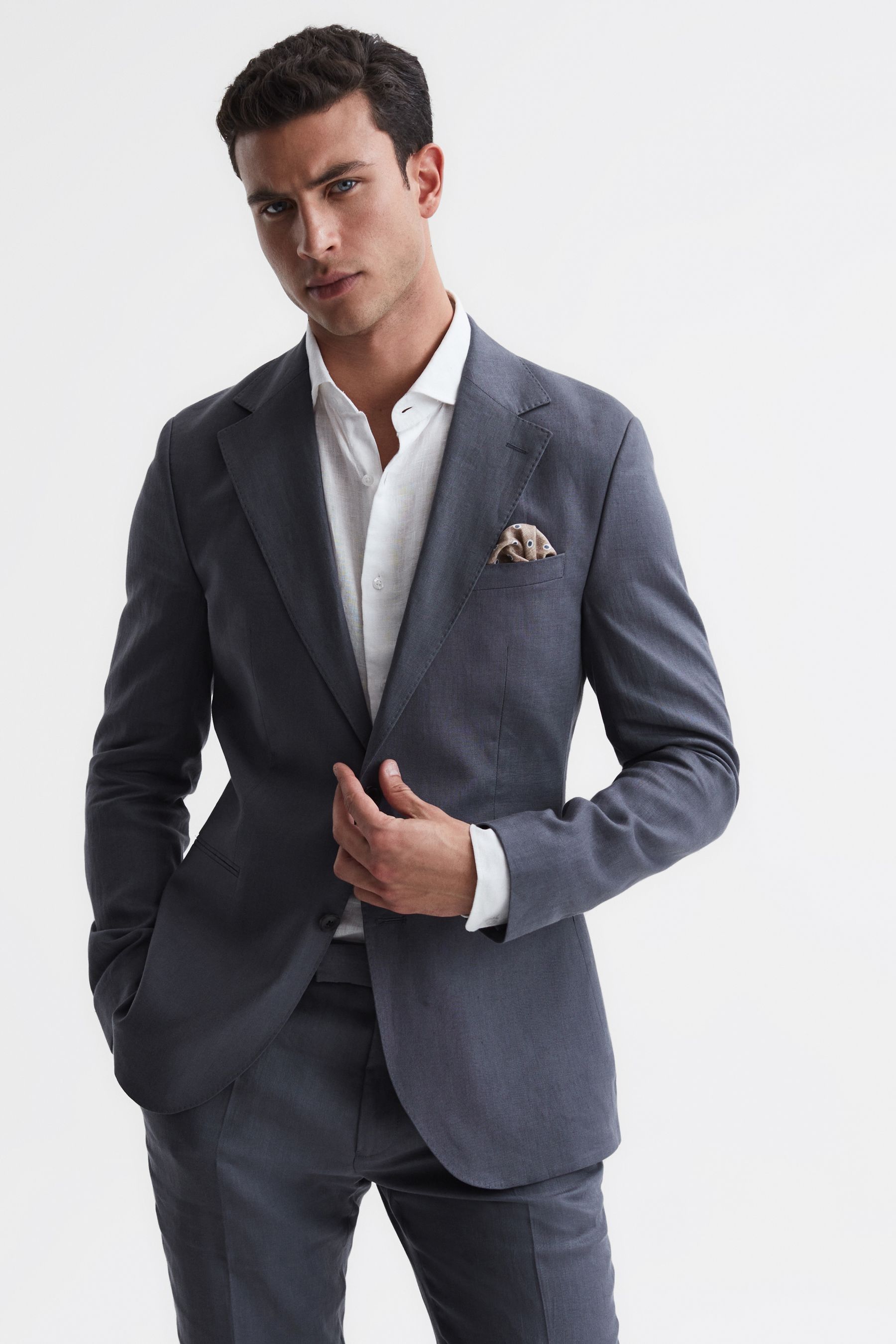 Reiss Terrance Slim Fit Blazer in Airforce Blue Mens Size 44