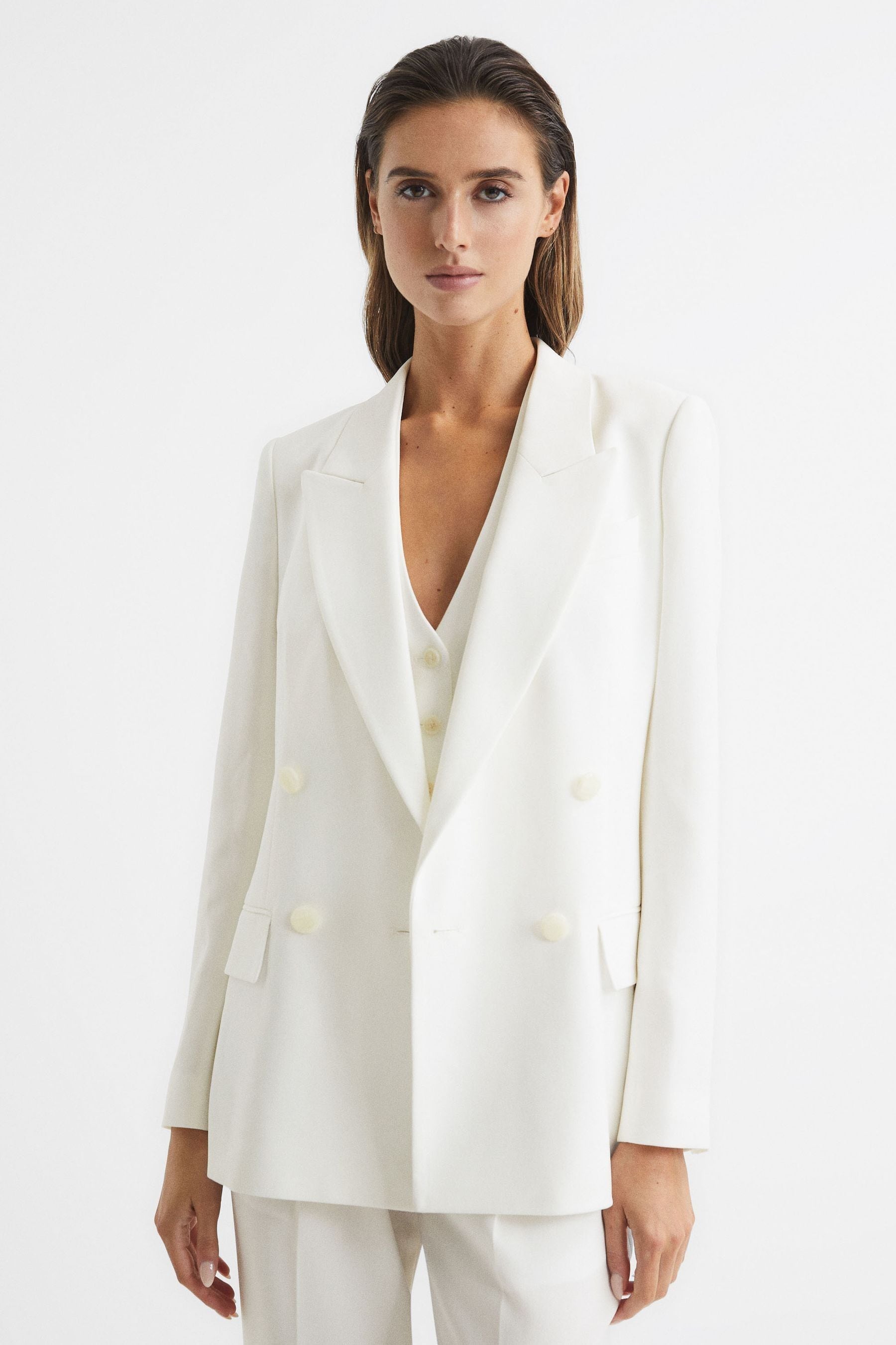 White crepe deals jacket