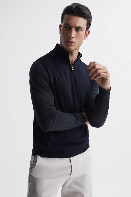 Omar - Navy/Charcoal Merino...