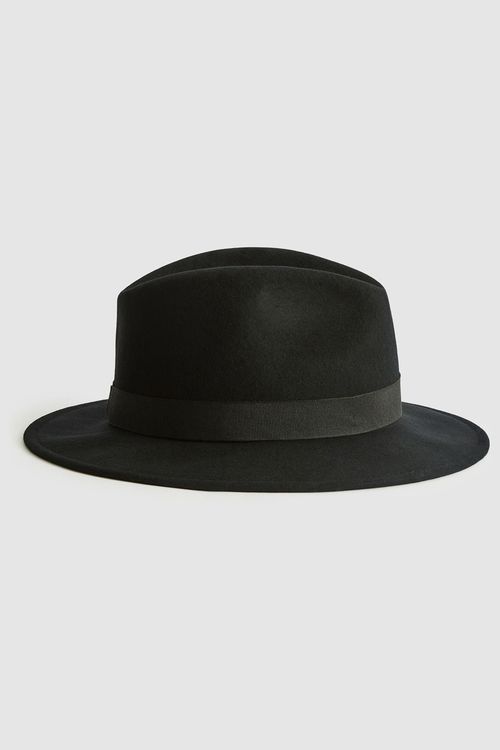 Ashbourne - Black Wool Fedora...