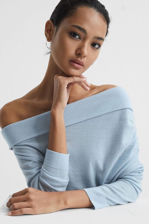 Gracey - Blue Off Shoulder...