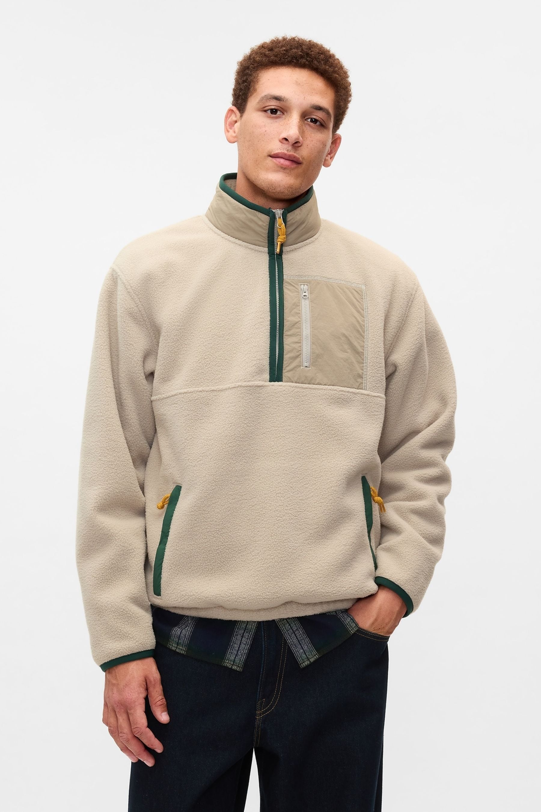 Gap mens fleece pullover best sale